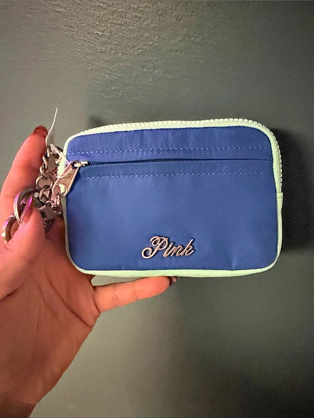 Victoria's Secret Cosmetic Pouch in Blue & Green NWT